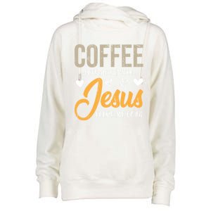 Christian Prayer Coffee Lover God Savior Devo Lord Jesus Gift Womens Funnel Neck Pullover Hood