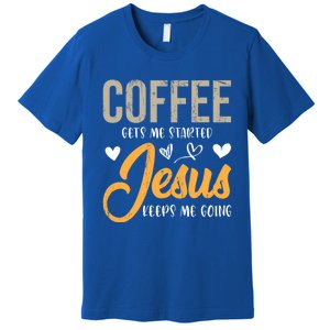 Christian Prayer Coffee Lover God Savior Devo Lord Jesus Gift Premium T-Shirt