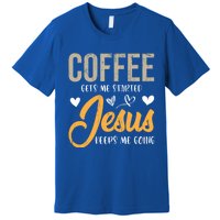 Christian Prayer Coffee Lover God Savior Devo Lord Jesus Gift Premium T-Shirt