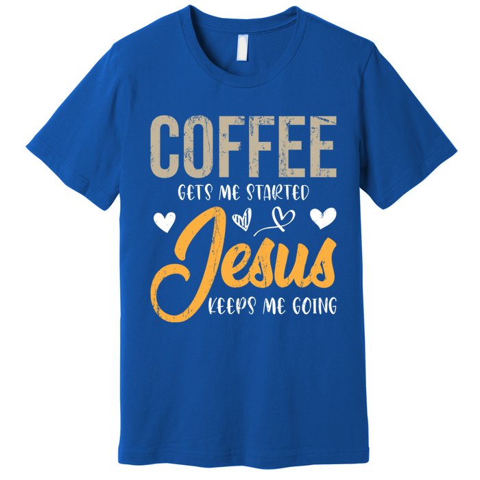 Christian Prayer Coffee Lover God Savior Devo Lord Jesus Gift Premium T-Shirt