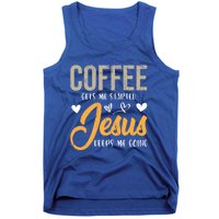 Christian Prayer Coffee Lover God Savior Devo Lord Jesus Gift Tank Top