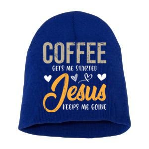 Christian Prayer Coffee Lover God Savior Devo Lord Jesus Gift Short Acrylic Beanie