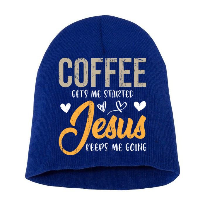 Christian Prayer Coffee Lover God Savior Devo Lord Jesus Gift Short Acrylic Beanie