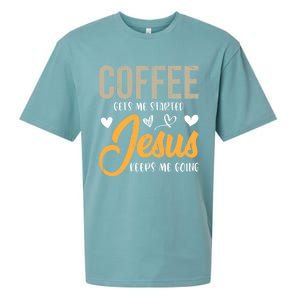 Christian Prayer Coffee Lover God Savior Devo Lord Jesus Gift Sueded Cloud Jersey T-Shirt