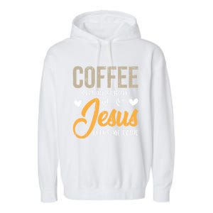 Christian Prayer Coffee Lover God Savior Devo Lord Jesus Gift Garment-Dyed Fleece Hoodie