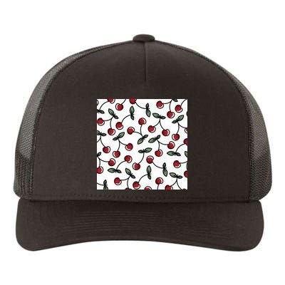 Cherry Pattern Yupoong Adult 5-Panel Trucker Hat