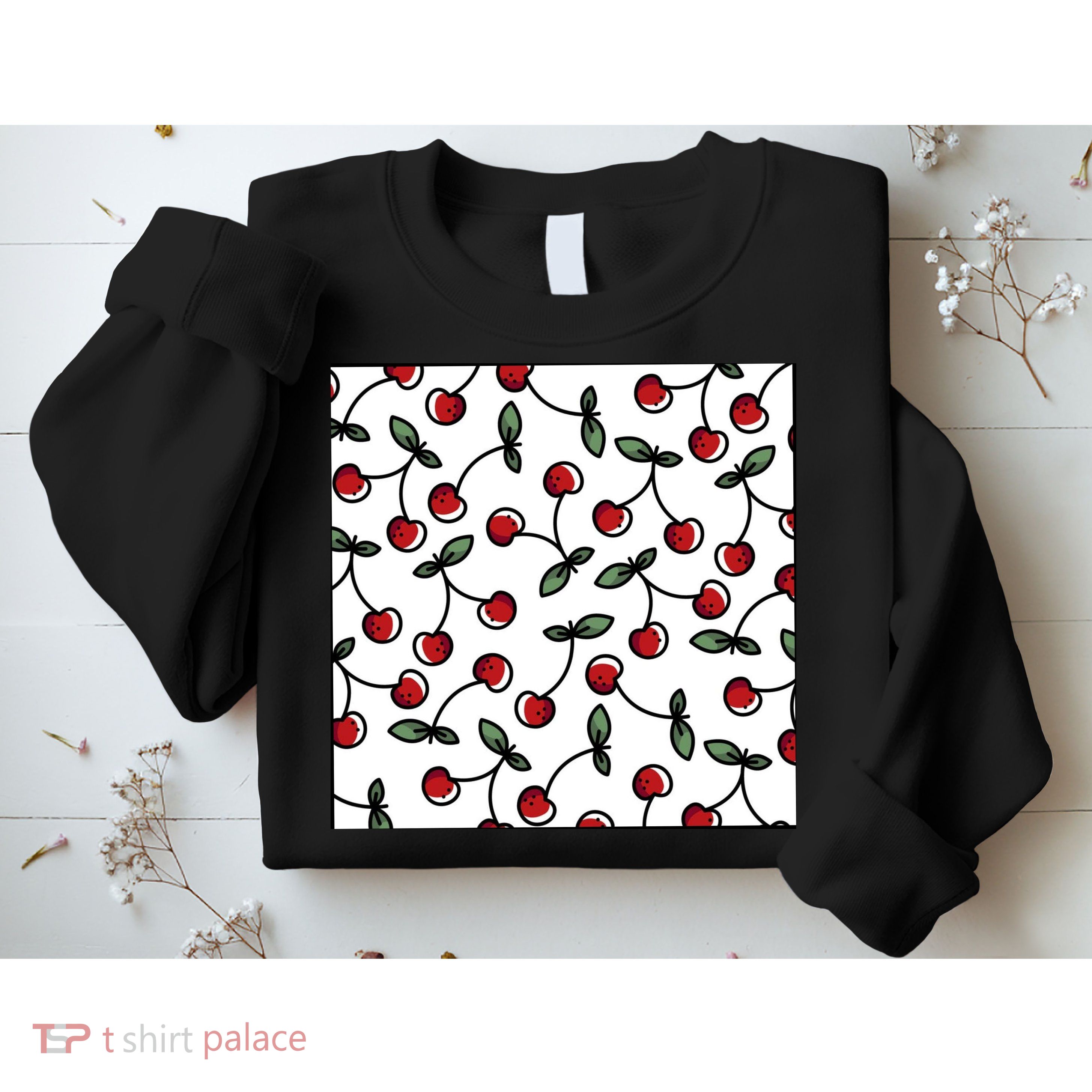 Cherry Pattern Sweatshirt