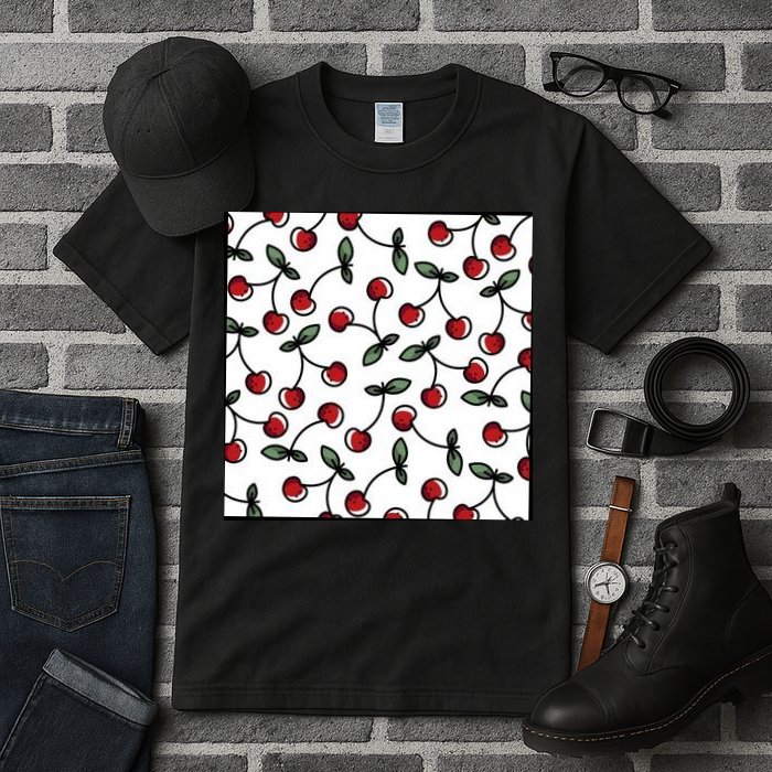 Cherry Pattern Tall T-Shirt