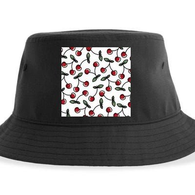 Cherry Pattern Sustainable Bucket Hat