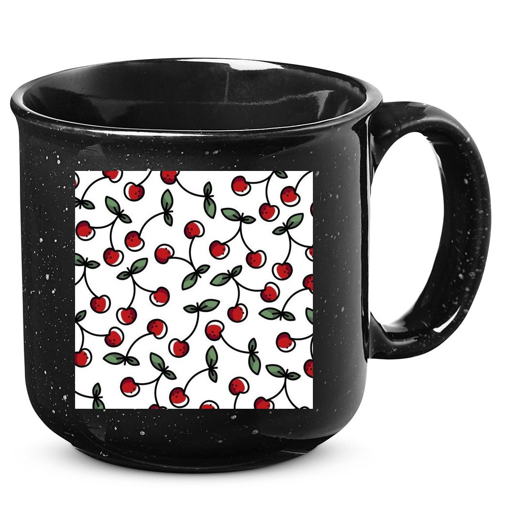 Cherry Pattern 15oz Campfire Ceramic Mug