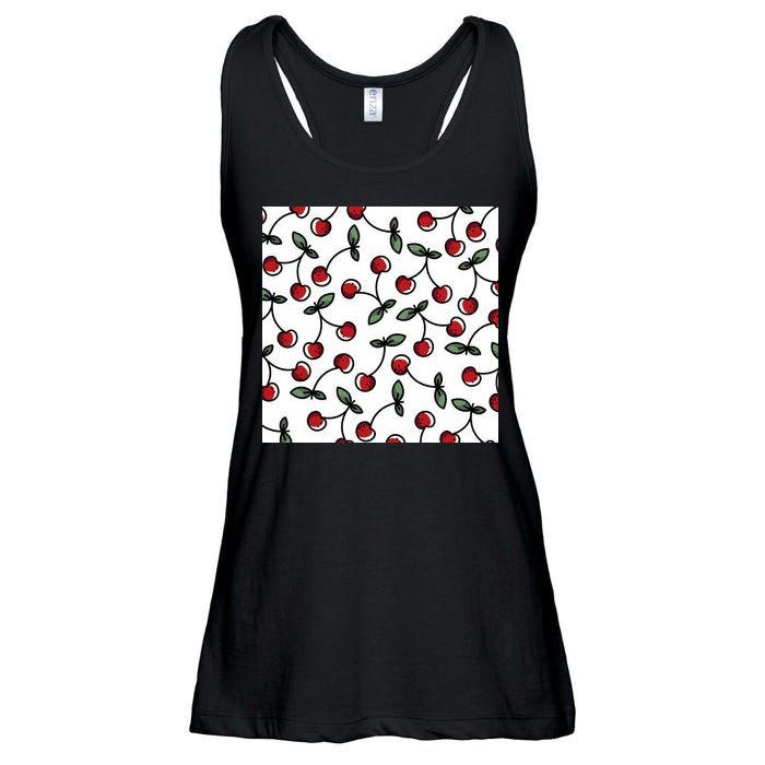 Cherry Pattern Ladies Essential Flowy Tank