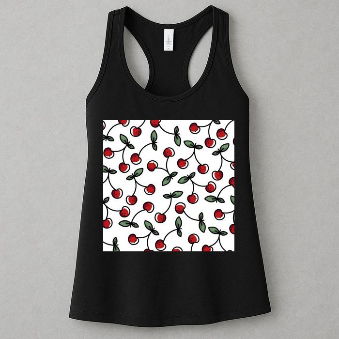 Cherry Pattern Womens Tank Top
