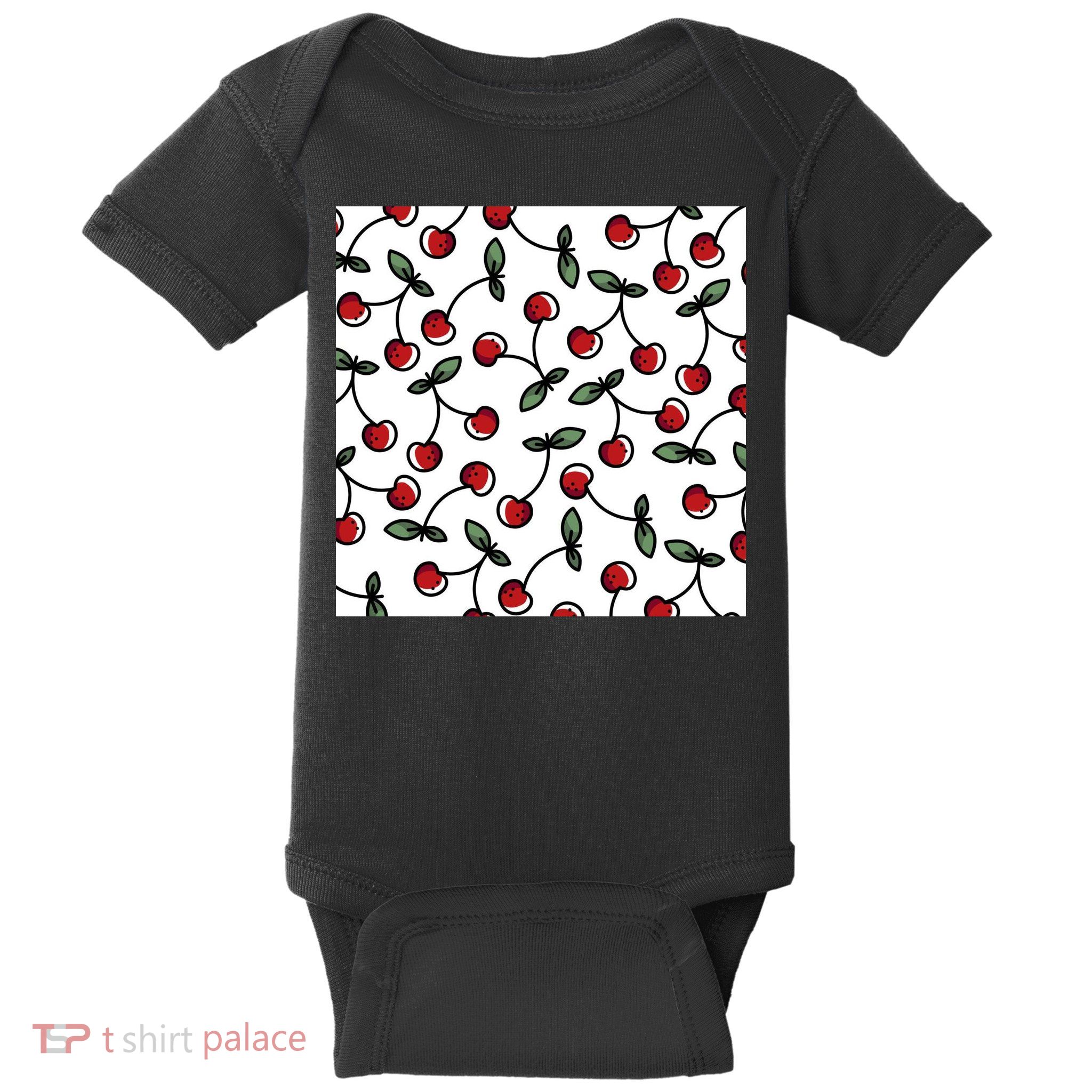 Cherry Pattern Baby Bodysuit
