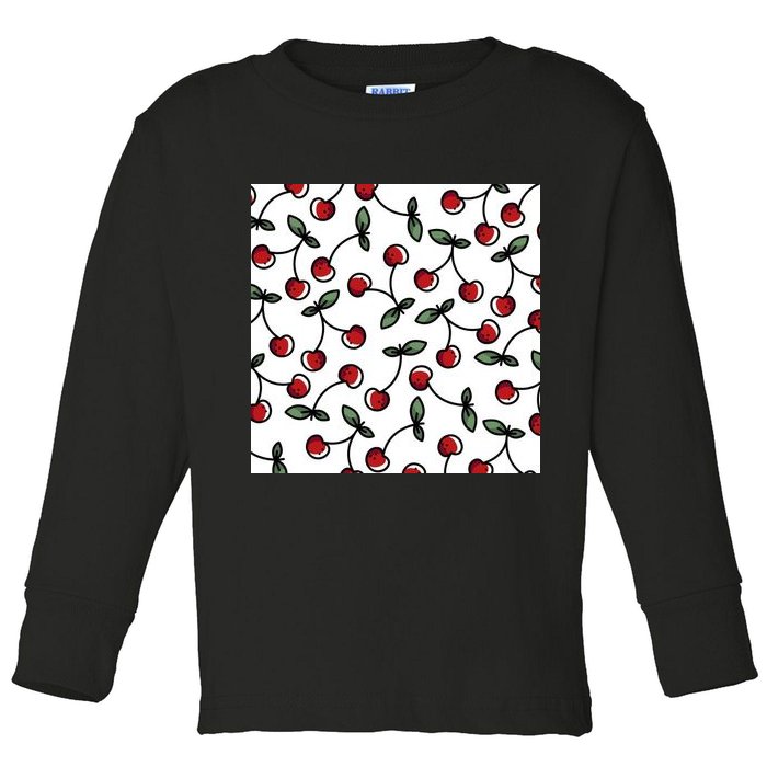 Cherry Pattern Toddler Long Sleeve Shirt