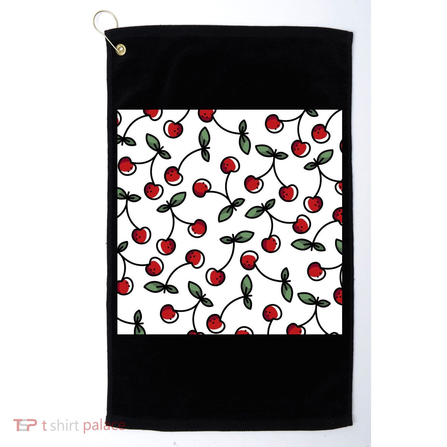 Cherry Pattern Golf Towel