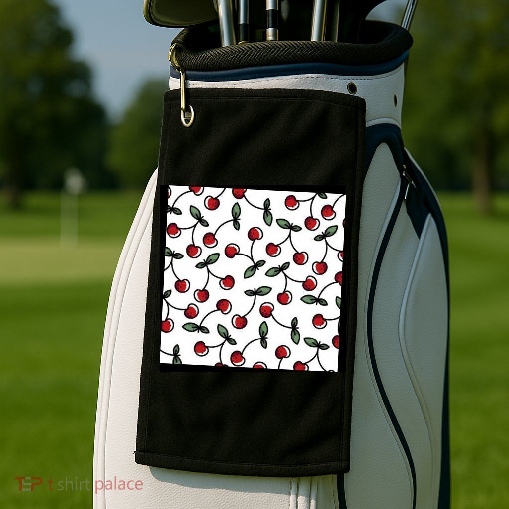Cherry Pattern Golf Towel