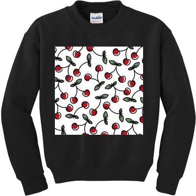 Cherry Pattern Kids Sweatshirt