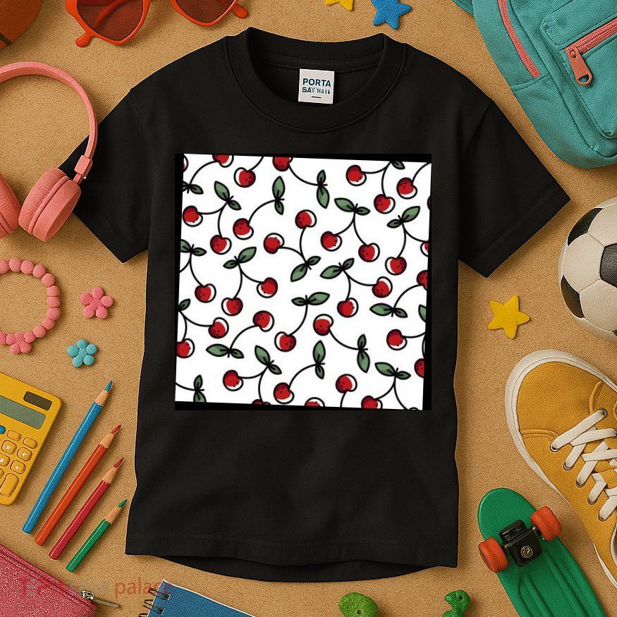 Cherry Pattern Kids T-Shirt