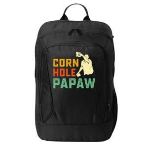 Cornhole Papaw Corn Hole Grandfather Bean Bag Tossing Game City Backpack