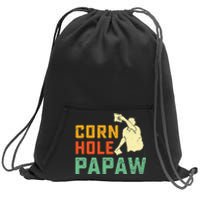 Cornhole Papaw Corn Hole Grandfather Bean Bag Tossing Game Sweatshirt Cinch Pack Bag