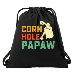 Cornhole Papaw Corn Hole Grandfather Bean Bag Tossing Game Drawstring Bag