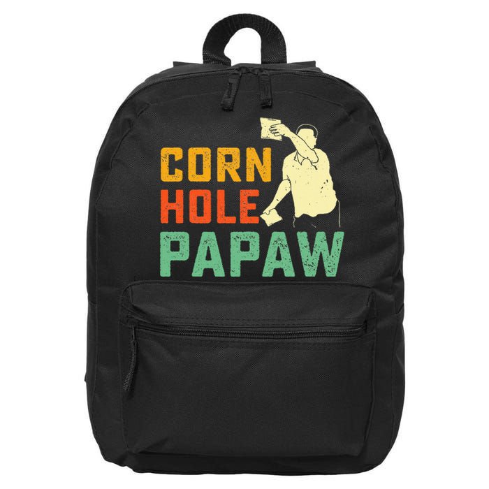 Cornhole Papaw Corn Hole Grandfather Bean Bag Tossing Game 16 in Basic Backpack