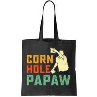 Cornhole Papaw Corn Hole Grandfather Bean Bag Tossing Game Tote Bag