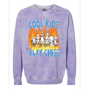 Chess Pieces Cool Kids Play Chess Colorblast Crewneck Sweatshirt