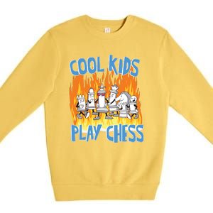 Chess Pieces Cool Kids Play Chess Premium Crewneck Sweatshirt