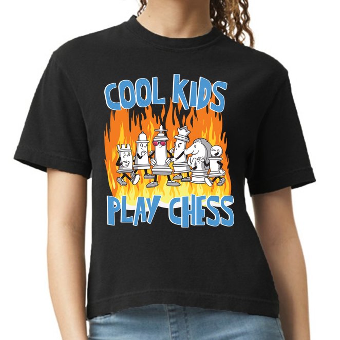Chess Pieces Cool Kids Play Chess Comfort Colors Boxy T-Shirt