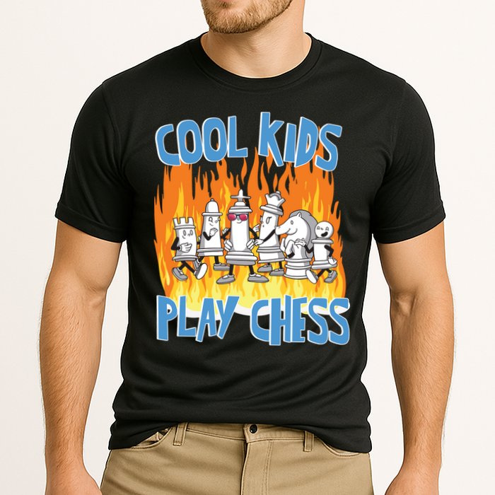 Chess Pieces Cool Kids Play Chess Cooling Performance Crew T-Shirt