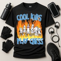 Chess Pieces Cool Kids Play Chess Cooling Performance Crew T-Shirt