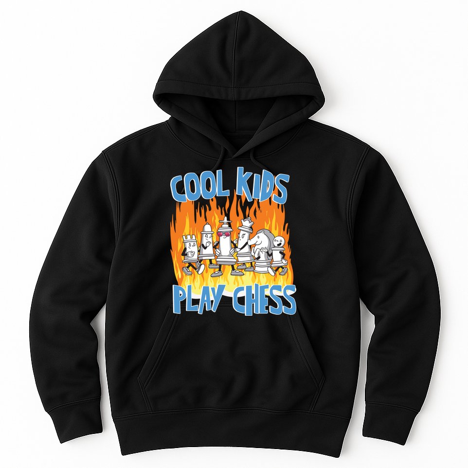 Chess Pieces Cool Kids Play Chess Hoodie