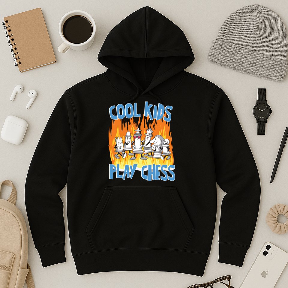 Chess Pieces Cool Kids Play Chess Hoodie