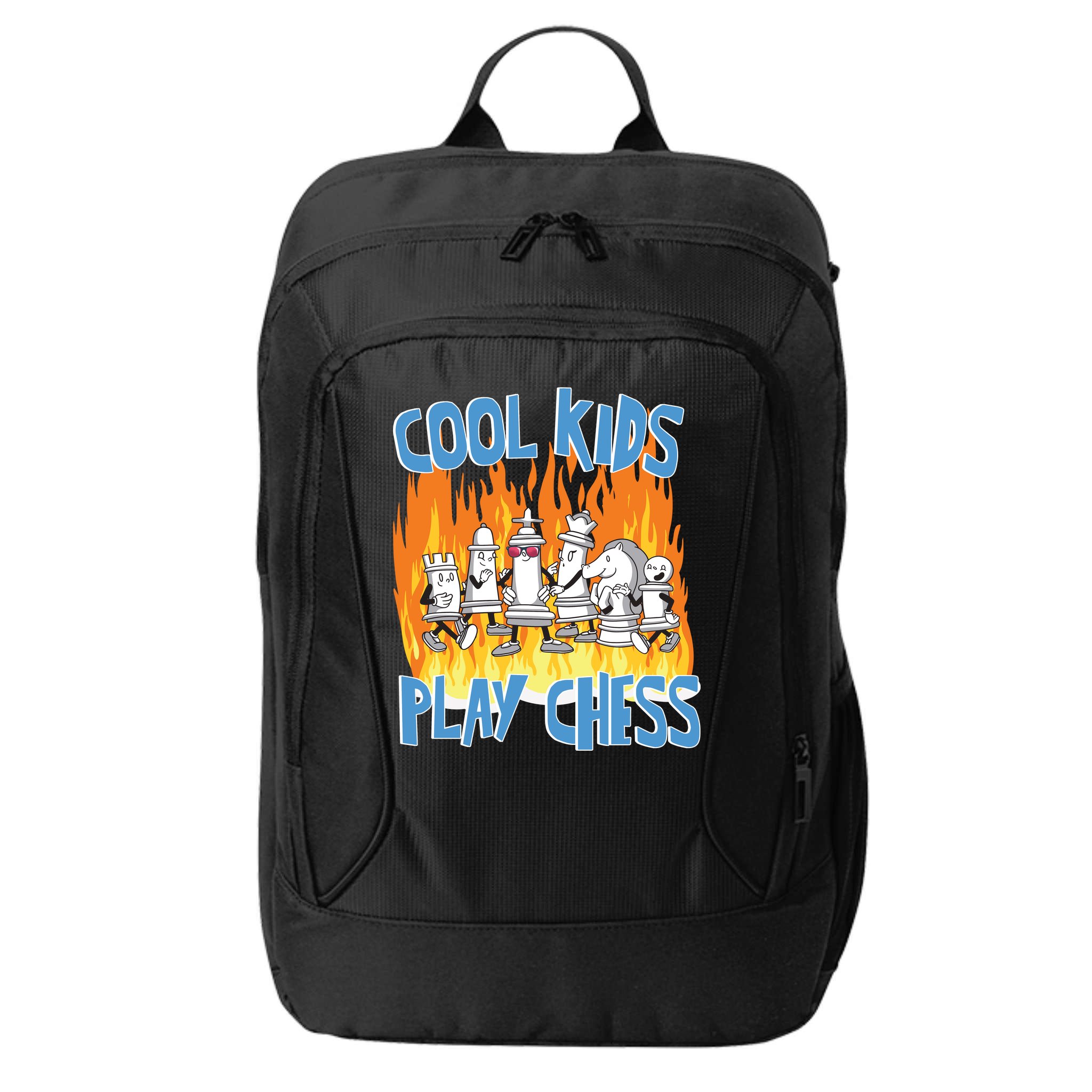 Chess Pieces Cool Kids Play Chess City Backpack