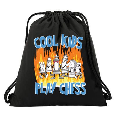 Chess Pieces Cool Kids Play Chess Drawstring Bag