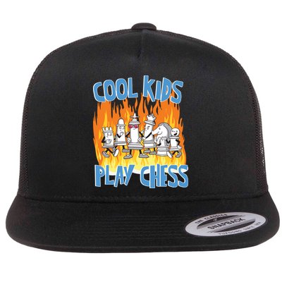 Chess Pieces Cool Kids Play Chess Flatbill Hat