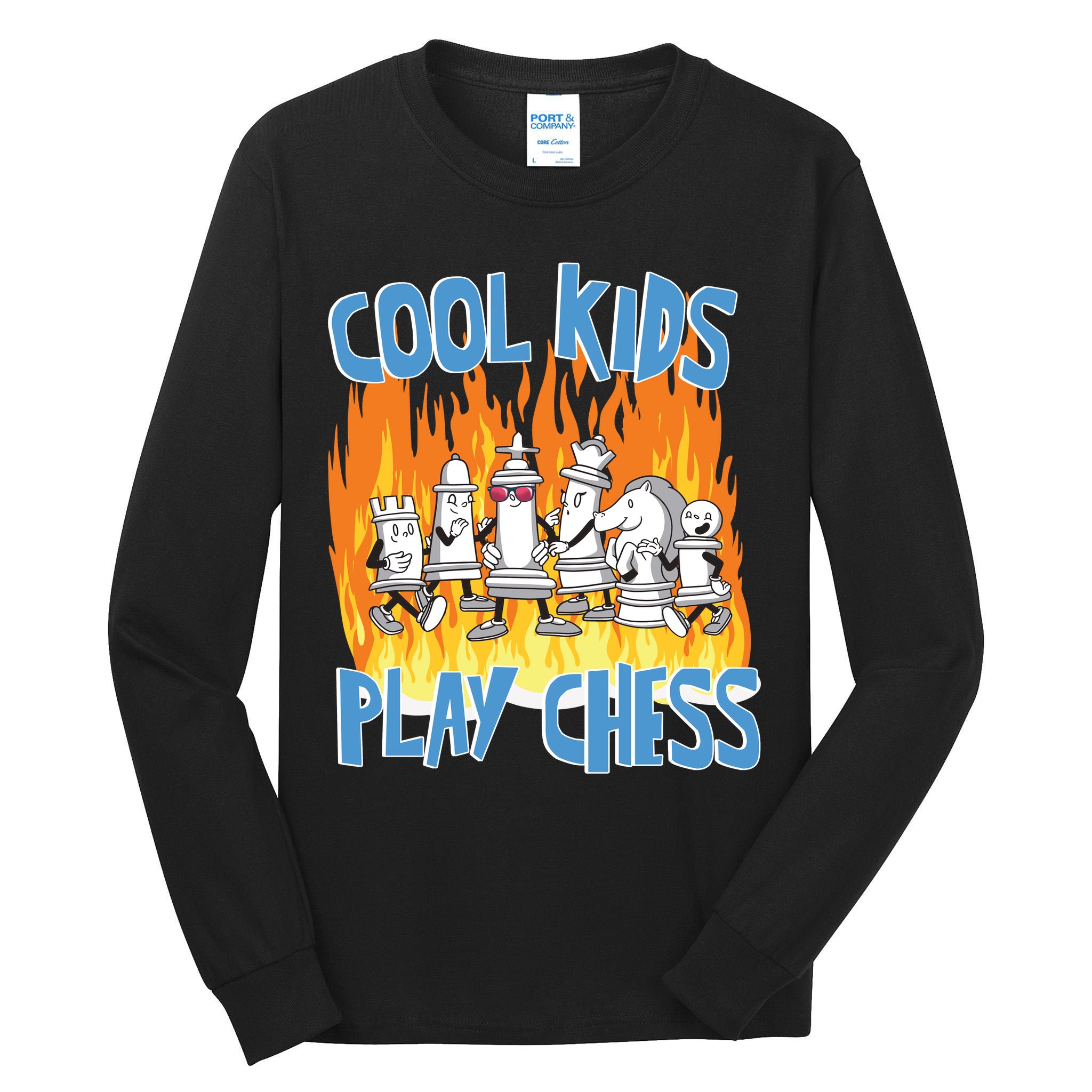 Chess Pieces Cool Kids Play Chess Tall Long Sleeve T-Shirt