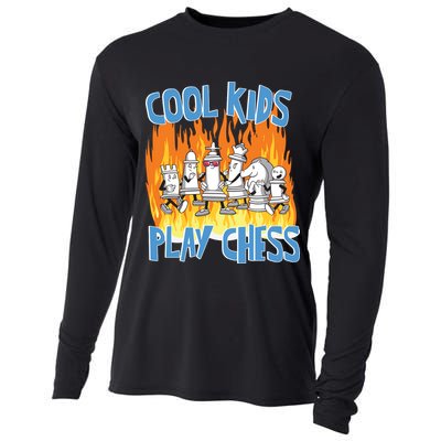 Chess Pieces Cool Kids Play Chess Cooling Performance Long Sleeve Crew
