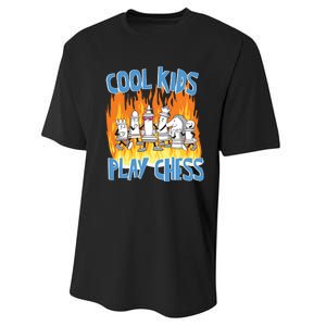 Chess Pieces Cool Kids Play Chess Performance Sprint T-Shirt