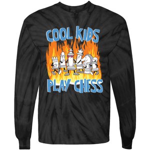 Chess Pieces Cool Kids Play Chess Tie-Dye Long Sleeve Shirt