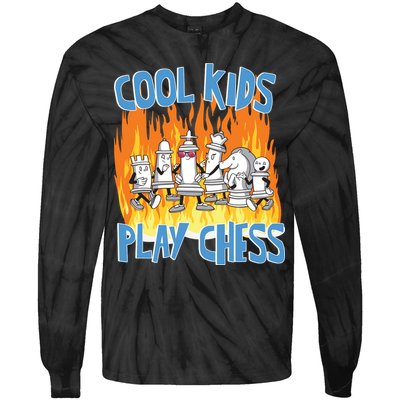 Chess Pieces Cool Kids Play Chess Tie-Dye Long Sleeve Shirt