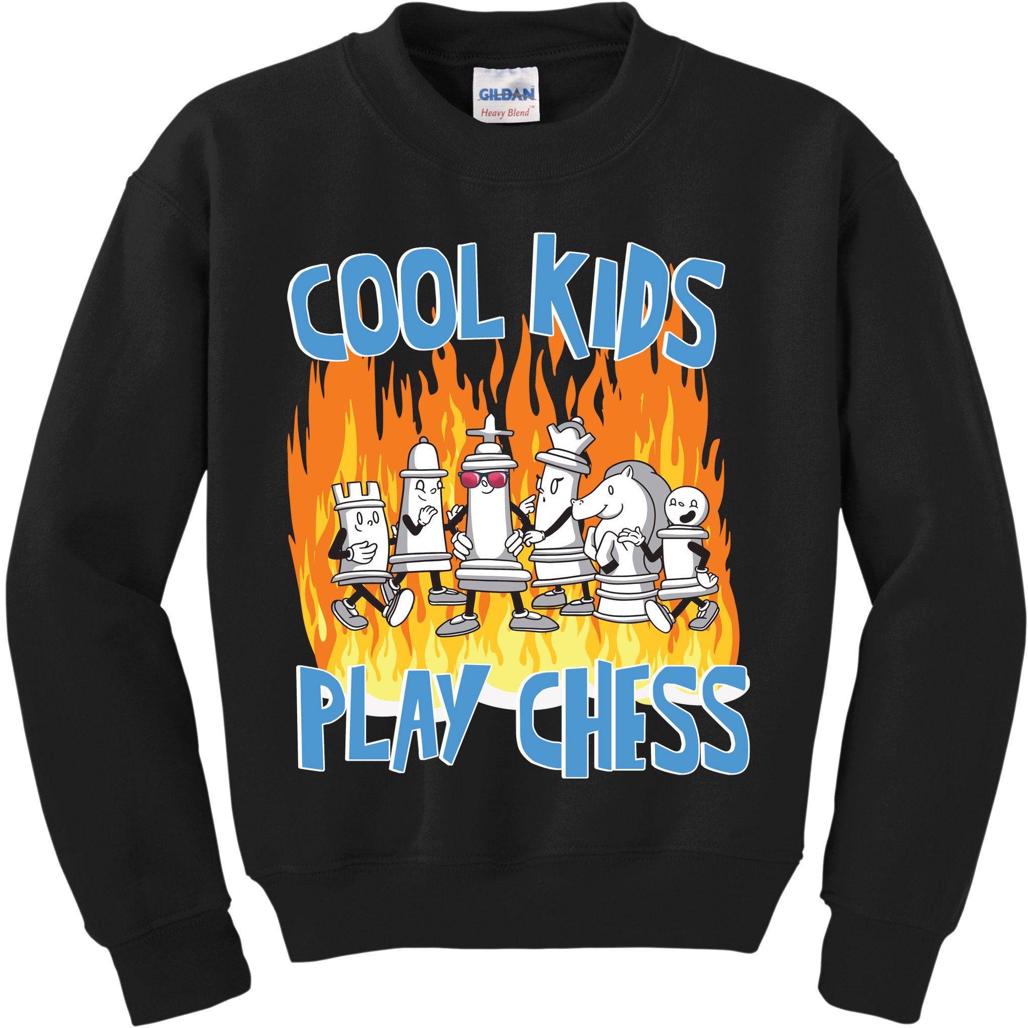 Chess Pieces Cool Kids Play Chess Kids Sweatshirt