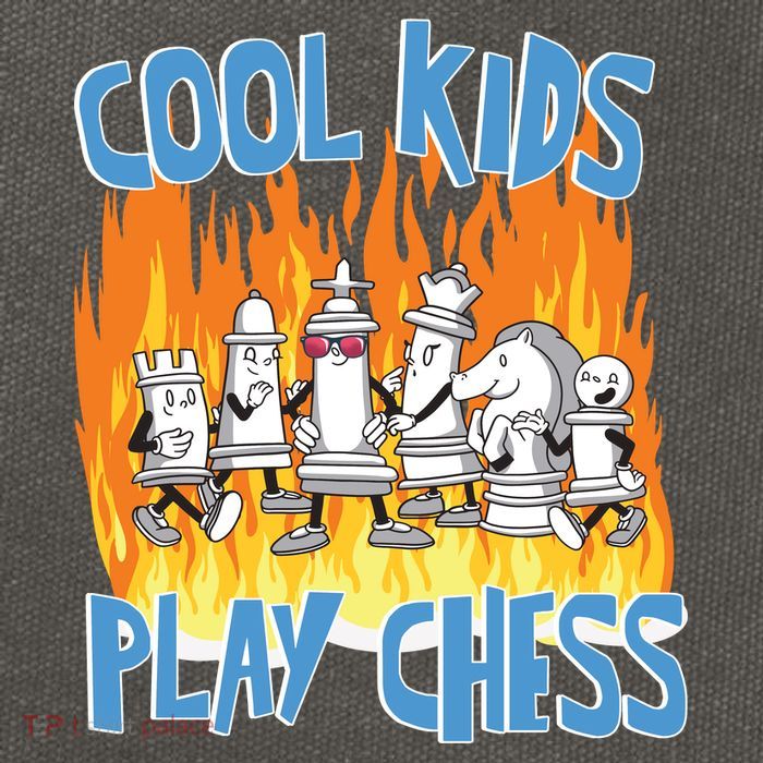 Chess Pieces Cool Kids Play Chess Cotton Canvas Backpack