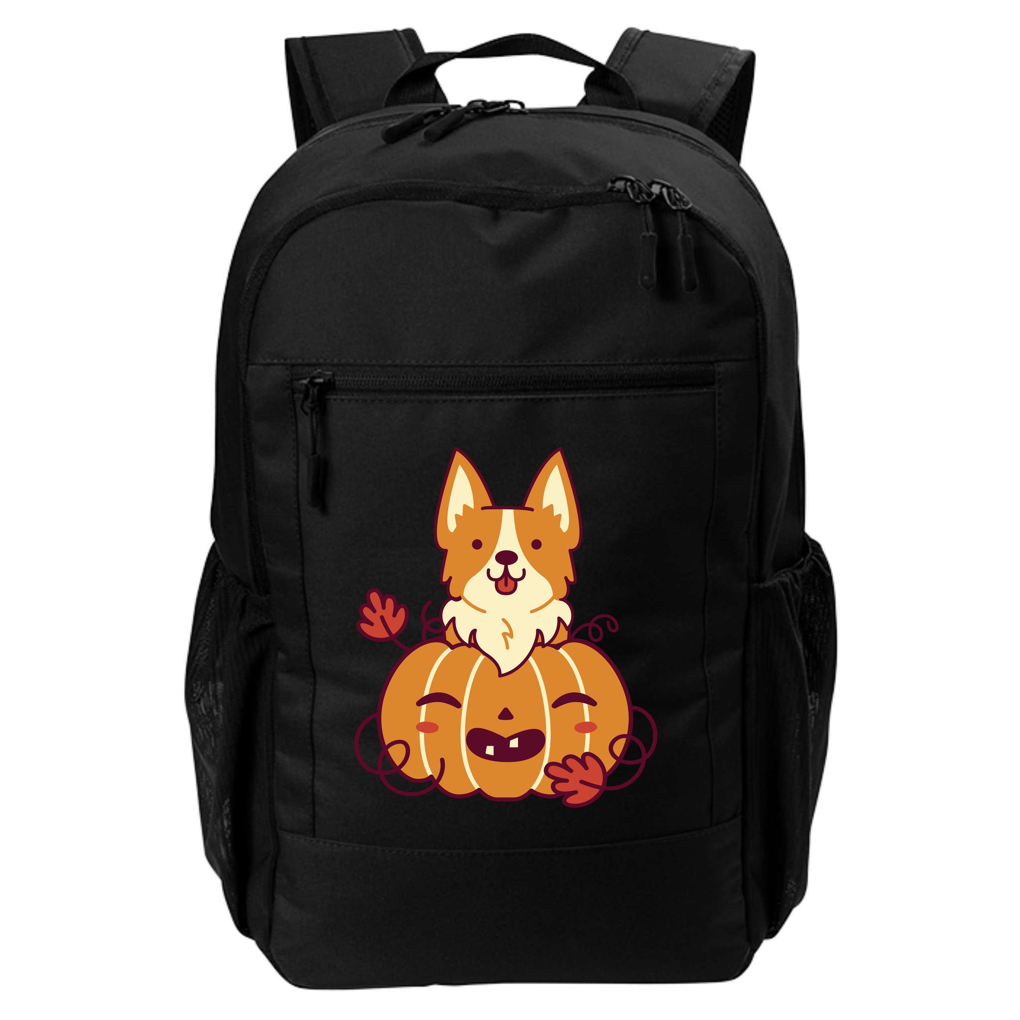 Cute Pumpkin Corgi Dog Halloween Backpack