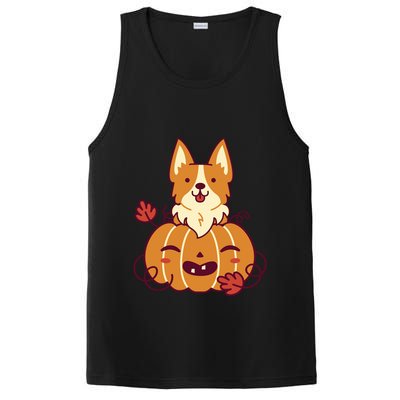 Cute Pumpkin Corgi Dog Halloween PosiCharge Competitor Tank