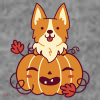 Cute Pumpkin Corgi Dog Halloween Premium T-Shirt