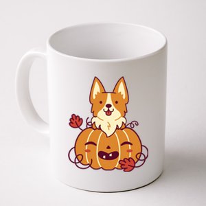 Cute Pumpkin Corgi Dog Halloween Coffee Mug