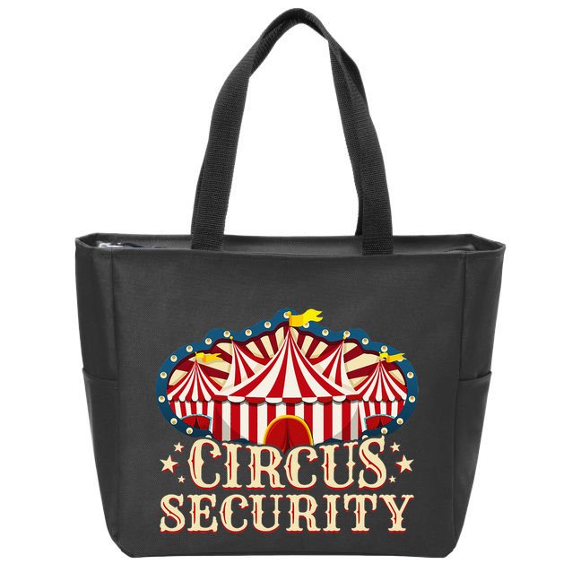 Circus Party Circus Security Zip Tote Bag