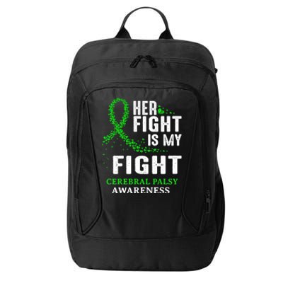 Cerebral Palsy Cp Awareness Brain Damage Green Ribbon Gift City Backpack